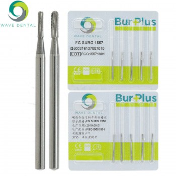 5 Packs Wave Dental Carbide Surgical Bur High Speed Handpiece FG SURG 1557 1558 ...