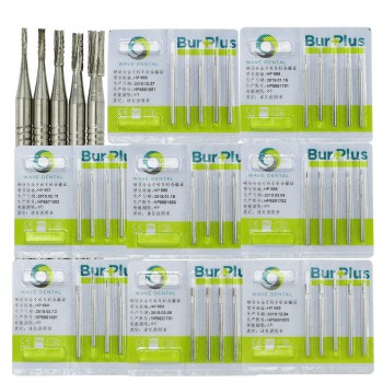 5Packs Wave Dental Low Speed Straight Flat End Crosscut Carbide Burs HP 555 556 ...