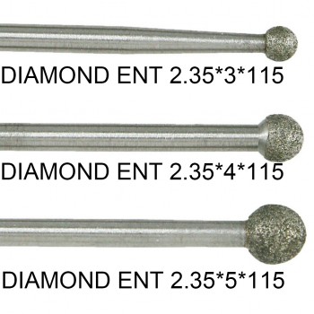 2Pcs Dental Diamond ENT Cuting Burs for COXO CX235-2S1/2S2