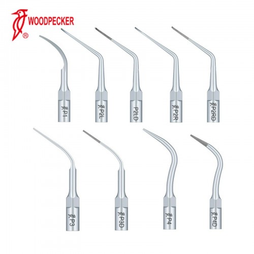 10Pcs Woodpecker Ultrasonic Scaler Tip Periodontic P1 P2L P2R P2LD P2RD P3 P3D P4 P4D