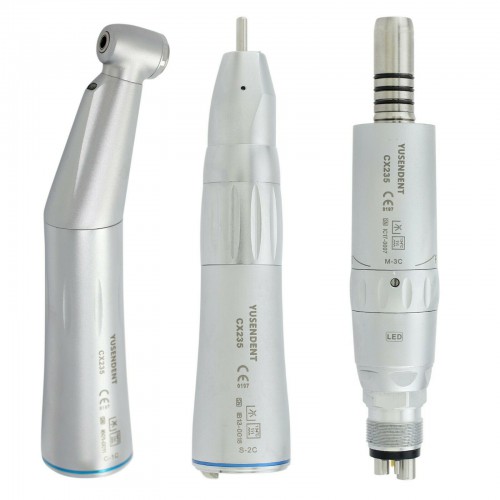 YUSENDENT COXO CX235-1C Fiber Optic LED Low Speed Contra Angle Air Motor Handpiece Kit