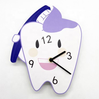 Dental Wall Clock for Dental Clinic Tooth Shape Wall Clocks Dentist Gift