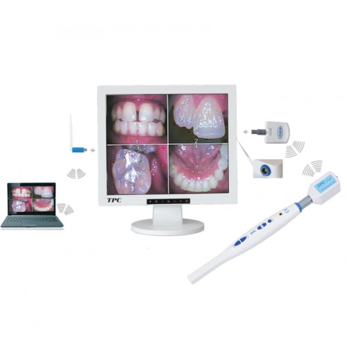 TPC Dental Cordless Intraoral Camera AIC5855A with 17"LCD Monitor M017+AIC5900 Wirelss Transmitter+AIC5920 Receiver
