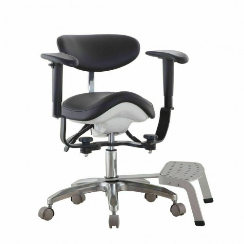 Qiyuan Dental Microscope Dynamic Chair Saddle Stool Dentist Chair w/ Foot Base SDS-PB1