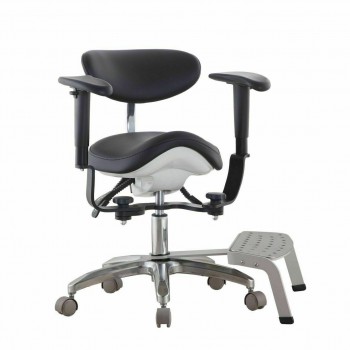 Qiyuan Dental Microscope Dynamic Chair Saddle Stool Dentist Chair w/ Foot Base S...