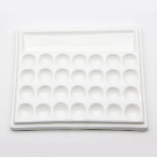 28 Slots Dental Lab Porcelain Mixing Watering Plate Wet Tray
