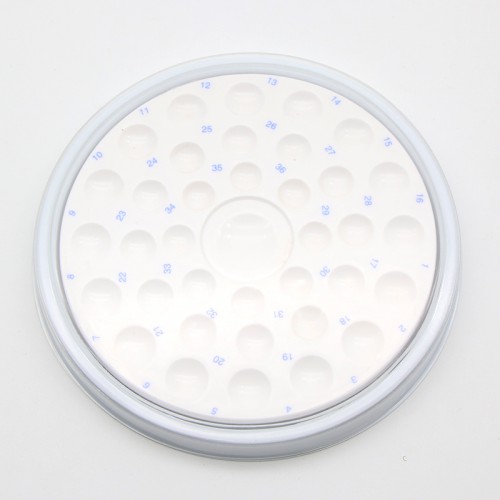 36 Slot Dental Porcelain Mixing Watering Moisturizing Plate Round Shape Ceramic Palette