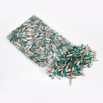 1000Pcs Dental Laboratory Dual Pins Green Dowel Twin Pin With Rubber Sleeves