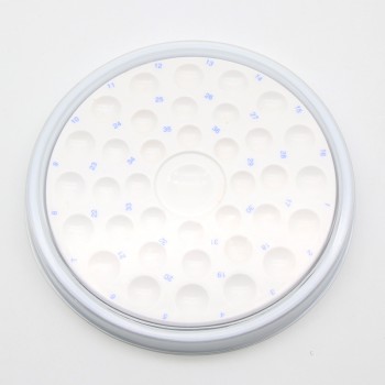 36 Slot Dental Porcelain Mixing Watering Moisturizing Plate Round Shape Ceramic Palette