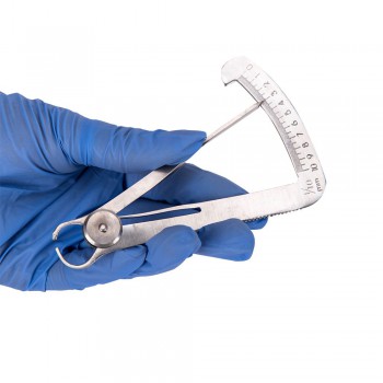 2Pcs Dental Lab Gauge Caliper Stainless Steel Metal Wax Thickness Measurement Ruler Tool