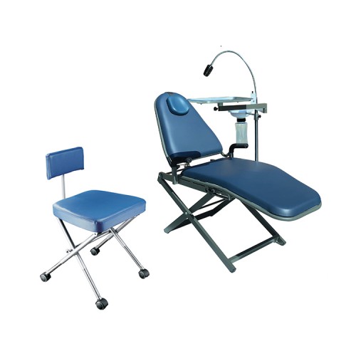 TPC Dental Portable Chair Unit with Cuspidor LED Light + Dental Stool Carry Bags