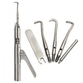 Dental Automatic Singlehanded Crown Remover Gun set Stainless Steel Dental Surgi...