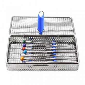 7 Pcs/Kit Dental Implant Instrument Stainless Steel Luxating Root Elevator with ...