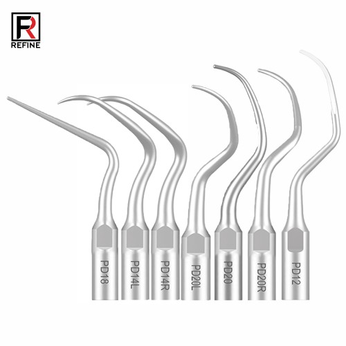 10Pcs Dental Scaler Scaling Tips PD2L PD2LD PD2R PD2RD PD5 PD6 PD7 PD8 PD10 Compatible with Refine SATELEC NSK DTE GNATUS Scaler Handpiece