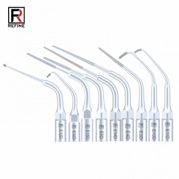 10Pcs Refine Ultrasonic Scaler Tips E3D E4D E5D E10D E11D E12D E14D E15D Fit Woo...