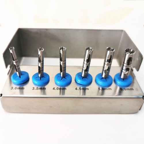 6Pcs/set Dental Implant Bone Terphine Bur for Low-speed handpiece Handle Dia 2.35mm