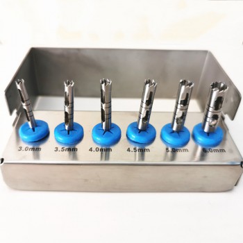 6Pcs/set Dental Implant Bone Terphine Bur for Low-speed handpiece Handle Dia 2.3...