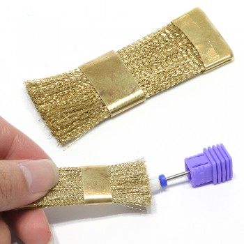 10Pcs Dental Lab Bur Brass Wire Flat Brush Nylon Flat Cleaning Tool