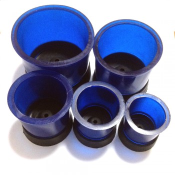 5 Pcs/lot Dental Lab Materials Blue Plastic Models Embedding Ring Centrifugal Casting Cup with Base