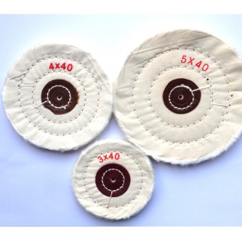 3 Pcs / lot Dental Lab,White Cloth Round Flannel Wheel 40 Layers Polishing 5 , 4 , 3 Inches