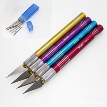 2Pcs+ 10pcs Blades Jewery Dental Lab Ceramic Sculpturing Knife Blade Spatula Porcelain Separator Plaster Caving Tools