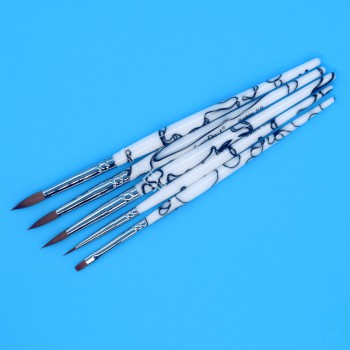 5Pcs Dental Lab Porcelain Ceramic Sable Ermine Brush Pen Set Tool