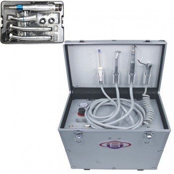 BD-402 Portable Dental Unit + High with Air Compressor & Low Speed Handpiece Kit