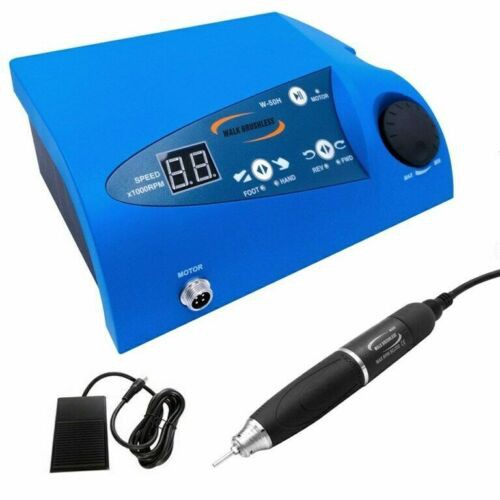 W-50H Dental Lab Brushless Micro Motor Polisher with 50K RPM Handpiece Foot Pedal
