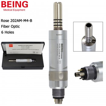 BEING Rose 202AM M4-B Dental Fiber Optic Air Motor 6 Hole for Low Speed Handpiece Inner Water E-Type