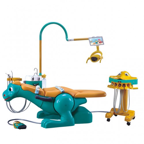 A8000-IIB Lovely Dinosaur Design Children Dental Chair Pediatric Dental Unit with 2Pcs Dentist Stools