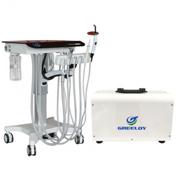 Greeloy GU-P302S Mobile Dental Adjusted Treatment Cart Unit + Ultrasonic Scaler ...