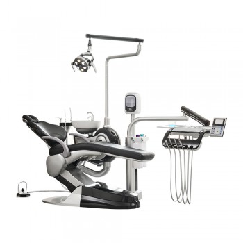 Safety® M2+ Luxury Silver-Black Style Dental Chair Treatment Unit with Air Disin...