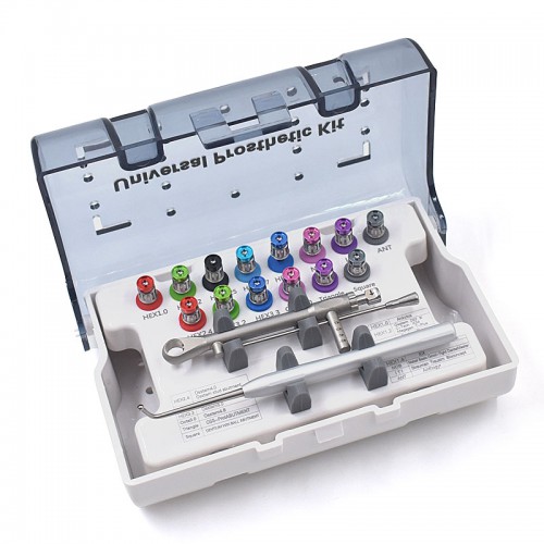 Universal Dental Implant Torque Wrench Prosthetic Kit with 14Pcs Screwdrivers