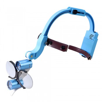 2.5X/3.5X Headband Dental Binocular Loupes with 5W LED Head Light Headlamp