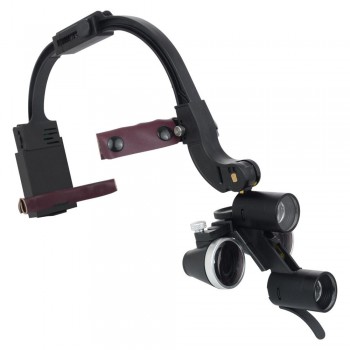 5X / 6X Dental Medical Binocular Loupe Magnifier Headband 5W LED Headlight Head Light