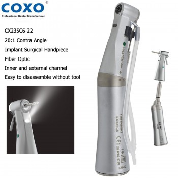 YUSENDENT COXO CX235C6-22 Dental LED 20:1 Implant Contra Angle Reduction Handpiece