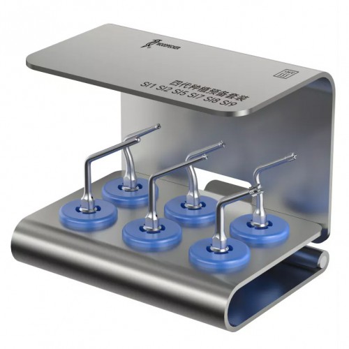 6Pcs/Kit Woodpecker Implant Preparation Tips Kit Sl1 SI2 SI5 SI7 S18 S19