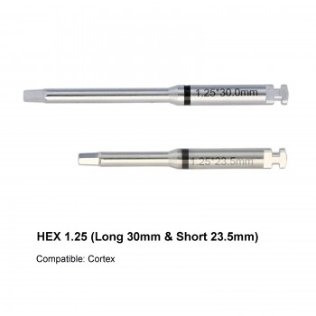 Dental Implant Screwdriver Hex Implant Abutment Latch Drivers Stainless Steel Long Short