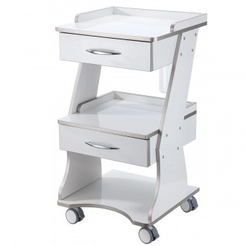 Dentech Mobile Dental Instrument Cart Trolley with Water Bottle Supply & Storage Cabinet