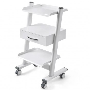 Dentech T3-4 Mobile Dental Trolley Cart Three-Tier with Storage Cabinet