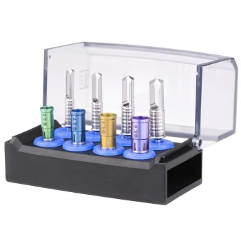 Dental Bone Bur Collector Kit + Trephine Cutting Drill Set