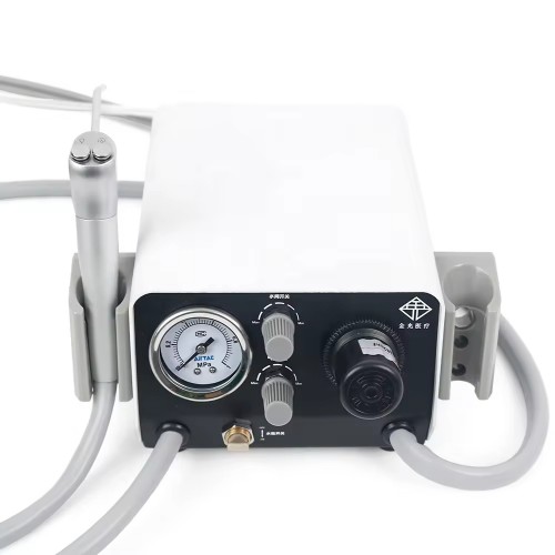 JG-237 Portable Dental Turbine Unit & 3-Way Syringe Work with Air Compressor