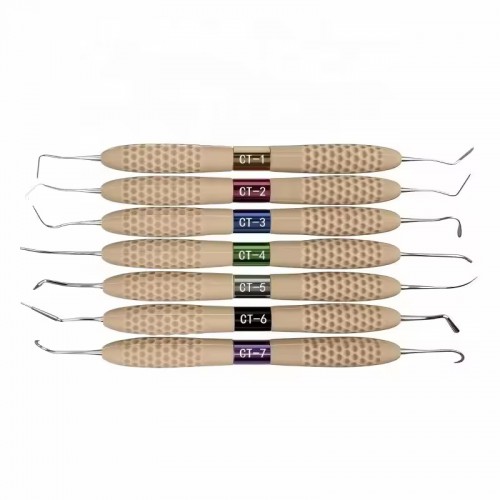 7Pcs/Set Ergonomic Dental Resin Fillers Aesthetic Restoration Kit Composite Materials Filling Instruments