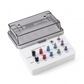 Dental Drill Guide & Implant Positioning Kit Spacing Drill Bit Set with Sterilization Box