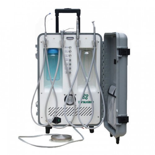 Dynamic DU892 Portable Dental Delivery Unit With Air Compressor w/ 3-way Syringe Dynamic DU892 Portable Dental Delivery Unit With Air Compressor w/ 3-way Syringe