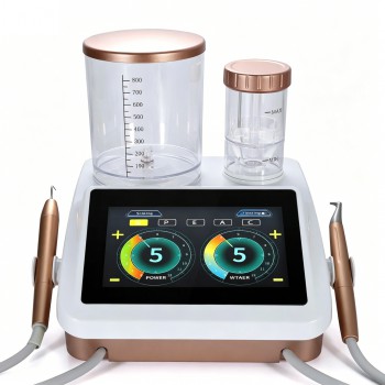 Dental Ultrasonic Scaler + Air Polisher Touch Screen with Titanium Tips & Foot Control