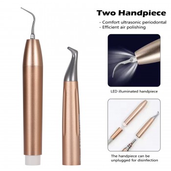 Dental Ultrasonic Scaler + Air Polisher Touch Screen with Titanium Tips & Foot Control
