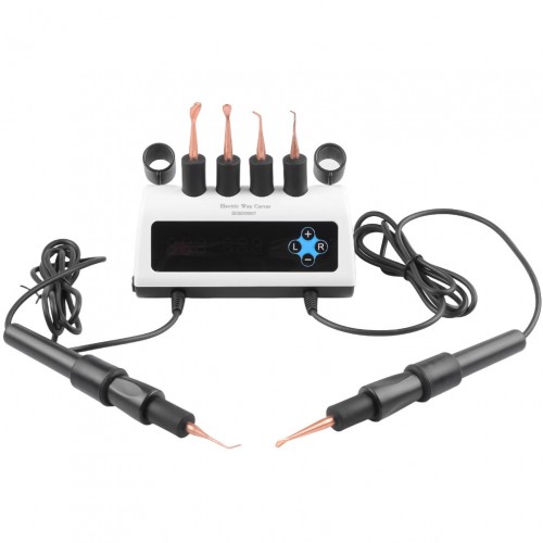 Dental Electric Wax Carver Dual Pen 100-200°C Digital Wax Carving Unit with 6 Tips