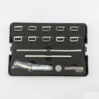 Dental IPR Interproximal Reduction Set with 4:1/1:1 Contra Angle and Strips