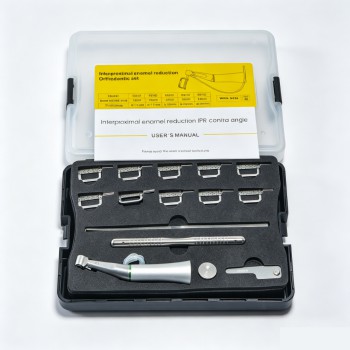 Dental IPR Interproximal Reduction Set with 4:1/1:1 Contra Angle and Strips